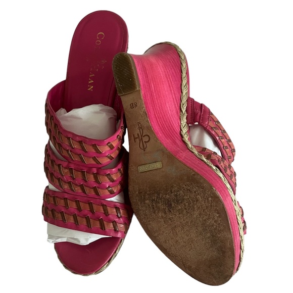 Like New Cole Haan Fuschia Wedges with Nike Air System - Picture 3 of 5